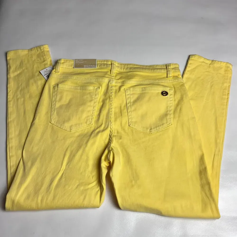 Michael Kors Basic Womens Lemon Straight Leg Pants Sz 12